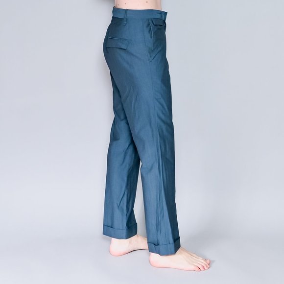 RAG & BONE Slate Blue Wool Men's Trouser Pants - Picture 3 of 7